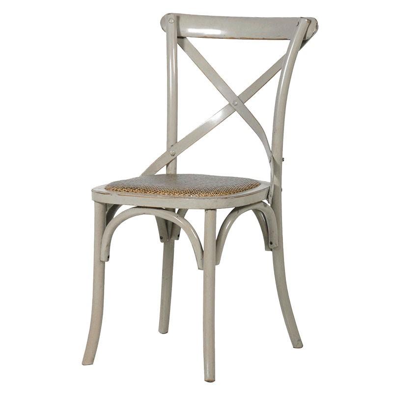 Industrial Grey X-Back Dining Chair - Rathwood