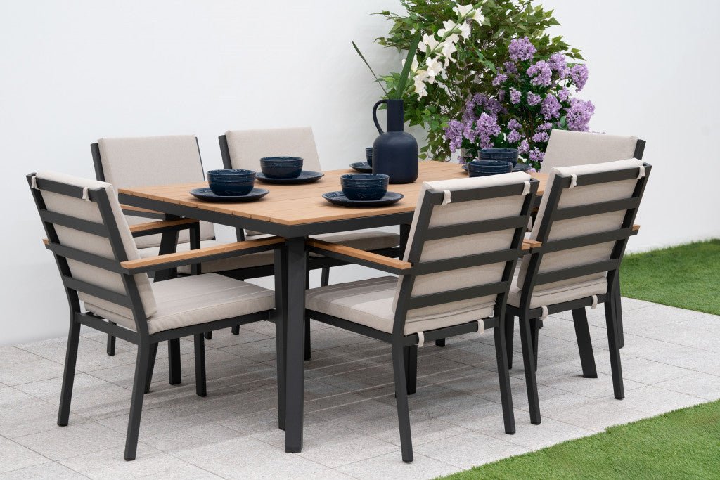 Nova - Heidi 6 Seat Dining Set - 1.5*1.0m Rectangular Table - Rathwood Store